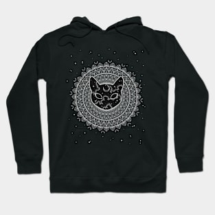 Cosmic Cat Mandala Hoodie